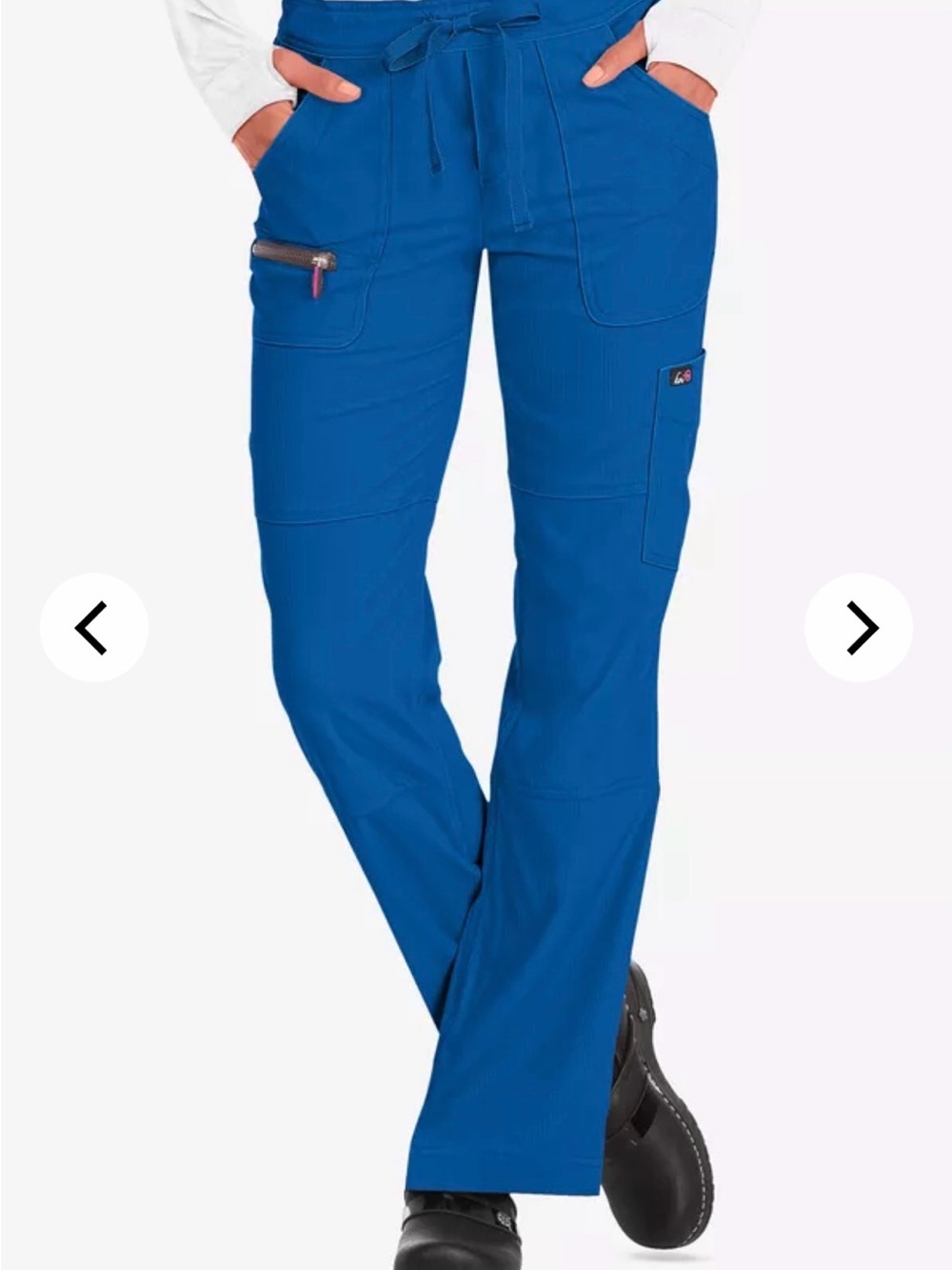 Koi Lite Scrub set Women’s Royal Blue Scrub Peace Pants/Top with Pink details